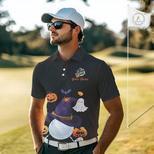 Load image into Gallery viewer, Funny pumpkin golf ball clubs Men&#39;s polo golf shirts Custom Halloween team golf jerseys NQS10807