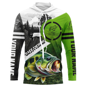 Largemouth Bass Fishing customize name UV protection long sleeves performance fishing shirts NQS1912