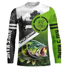 Load image into Gallery viewer, Largemouth Bass Fishing customize name UV protection long sleeves performance fishing shirts NQS1912