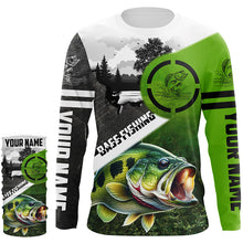 Load image into Gallery viewer, Largemouth Bass Fishing customize name UV protection long sleeves performance fishing shirts NQS1912