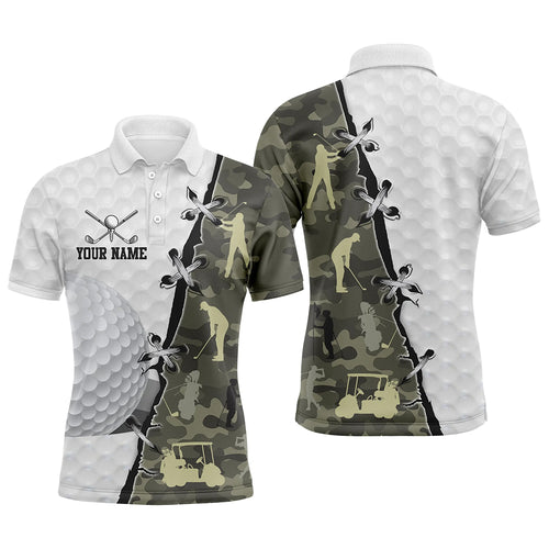 Mens golf polo shirts custom name camouflage golf shirts, team golf tops for mens NQS5658