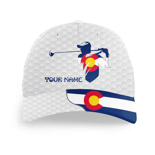 Golfer hat custom name Colorado flag golf hats patriot golf white Unisex Baseball mens golf hats NQS7992