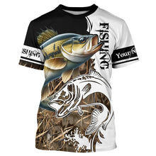 Load image into Gallery viewer, Smallmouth Bass Fishing Camo UV protection long sleeves shirt Custom Smallmouth Bass Fishing Jerseys NQS682