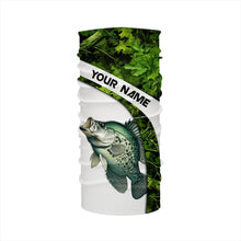 Load image into Gallery viewer, Crappie fishing Green Camo UV protection Customize name long sleeves fishing shirts, gift for fisherman NQS802