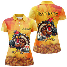 Load image into Gallery viewer, Personalized Funny Turkey Autumn Bowling Shirts For Women, Thanksgiving Bowling Shirts Team Uniform NQS8641