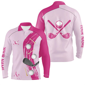 Personalized golf polos shirts for mens custom golf ball clubs Golf items golf wears for mens | Pink NQS7589