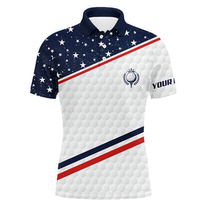 Mens golf polo shirts custom name American flag patriotic golf shirts, team men's flag polo shirt NQS5667