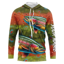 Load image into Gallery viewer, Rainbow trout fishing scales Custom long sleeve Fishing Shirt, personalized freshwater fishing jerseys NQS6801