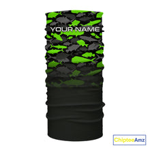 Load image into Gallery viewer, Fishing black and green camouflage UV long sleeve hooded camo fishing shirts Custom fishing apparel NQS10601