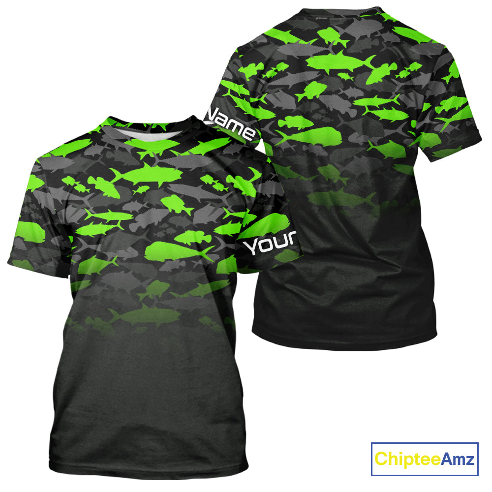 Fishing black and green camouflage UV long sleeve hooded camo fishing shirts Custom fishing apparel NQS10601