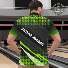 Load image into Gallery viewer, Green Bowling Custom Men Bowling Polo, Quarter zip Shirts Bowling Team Jerseys Bowling Tournament NQS10604