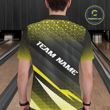 Load image into Gallery viewer, Yellow Bowling Custom Men Bowling Polo, Quarter zip Shirts Bowling Team Jerseys Bowling Tournament NQS10605