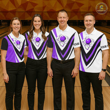 Load image into Gallery viewer, Custom bowling polo shirts for women I'm not swearing, I'm using my bowling words purple bowl shirts NQS7434