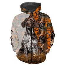 Load image into Gallery viewer, German Shorthaired Pointer dog hunting orange camo Custom Name Full Printing Shirts, Hunting Gifts NQS3569