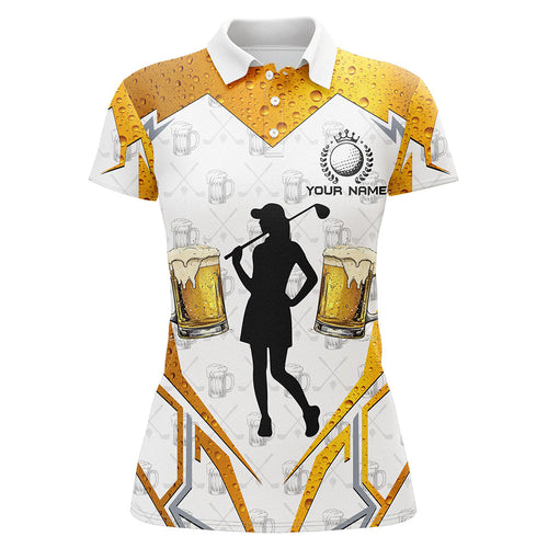 Women golf polo shirt custom golf and beer cool golf shirts for ladies, golf gifts for women NQS8225