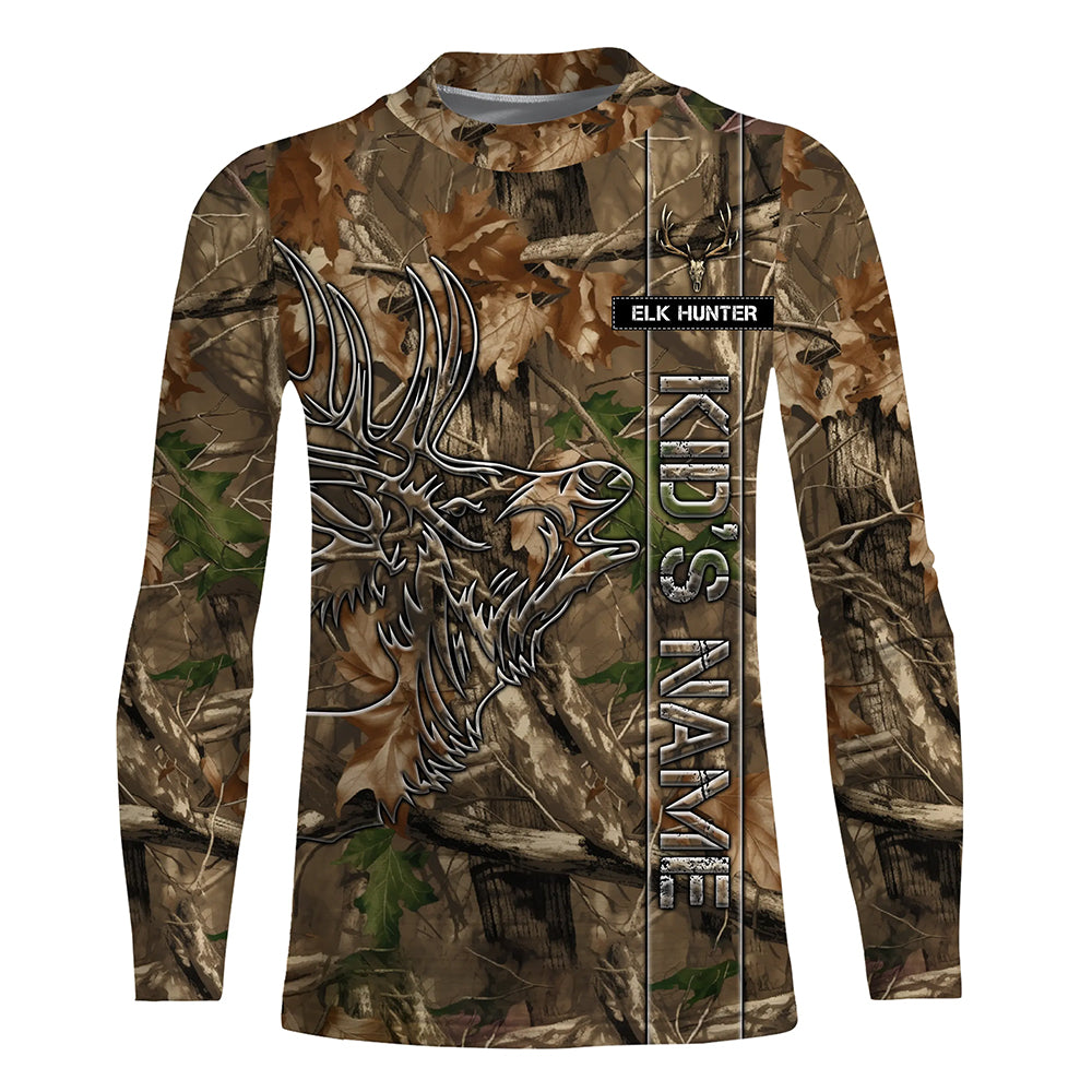 Elk Hunting tree camo Custom All Over Printed Shirt Personalized Hunting gifts For Men, women, Kid NQS3913