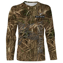 Load image into Gallery viewer, Duck Hunting waterfowl camo Custom Name All Over Printed Shirts, Hunting Gift For Men, Women And Kid NQS3914