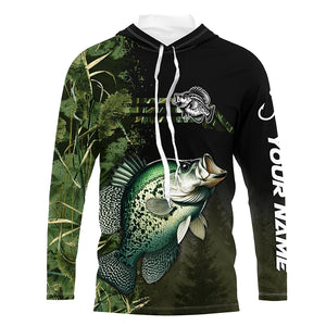 Crappie fishing camouflage Custom long sleeve Fishing Shirts for men, women, Crappie Fishing jerseys NQS4124