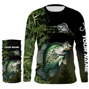 Crappie fishing camouflage Custom long sleeve Fishing Shirts for men, women, Crappie Fishing jerseys NQS4124