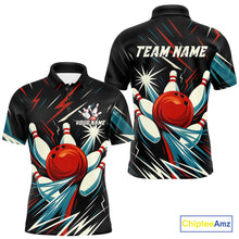 Load image into Gallery viewer, Lightning Thunder Retro Bowling Shirts For Men Custom Bowling Team League Jersey, Gift For Bowlers NQS10867