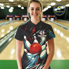 Load image into Gallery viewer, Lightning Thunder Retro Bowling Shirts For Women Custom Bowling Team League Jersey, Gift For Bowlers NQS10867