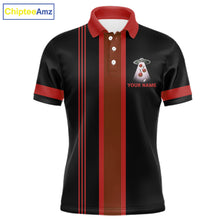 Load image into Gallery viewer, Black and Red ufo alien Retro Bowling Polo, Quarter Zip Shirts for men Custom Bowling Team Jersey NQS11463
