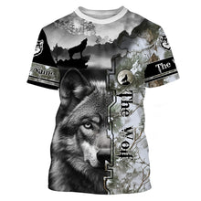 Load image into Gallery viewer, The Wolf Winter Camo Predators Hunting Customize Name 3D All Over Printed Shirts Personalized gifts NQS717