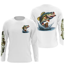 Load image into Gallery viewer, Largemouth Bass fishing Custom name Long sleeve Fishing Shirts, Bass Fishing jerseys NQS4340