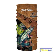 Load image into Gallery viewer, Musky fishing UV protection custom name fishing shirts, performance shirts for men, women, kid NQS10266