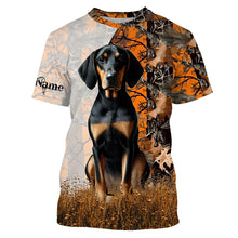 Load image into Gallery viewer, Coonhound dog hunting orange camo Custom Name Full Printing Shirts, best coon hunting dog Hunting Gift NQS4136