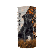 Load image into Gallery viewer, Black Labrador Retriever dog hunting orange camo Custom Name Full Printing Shirts, Labs Hunting Gifts NQS4137