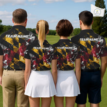 Load image into Gallery viewer, Smoke Maryland Flag Black Golf Polo shirts for Men Custom patriotic Team Mens Golf Outfit NQS11467