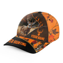 Load image into Gallery viewer, Deer hunting Custom orange camo hunting hat, deer hat Unisex Hunting Baseball hat NQS3065