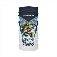 Load image into Gallery viewer, Personalized Walleye fishing Tournament Long Sleeve Fishing Shirts, Walleye Fishing Jersey | Blue NQS9225