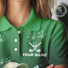 Load image into Gallery viewer, Funny Frog Green Golf polo shirt for Women Custom ladies golf top, personalized golf gifts NQS11104