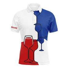 Load image into Gallery viewer, Red, White and Blue Mens golf polo shirts custom Golf wine men&#39;s golf apparel, gifts for the golfer NQS8337