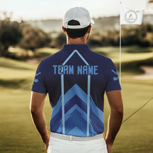 Load image into Gallery viewer, Golf polo shirts For Mens custom team mens golf top, unique golf gifts | Blue NQS10015