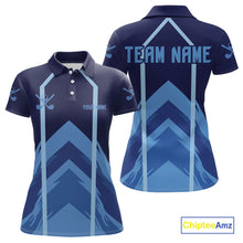 Load image into Gallery viewer, Golf polo shirts For Women custom team ladies golf top, unique golf gifts | Blue NQS10015