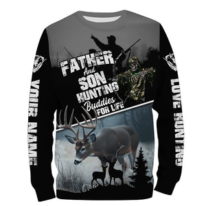 Father and Son Hunting Buddies For Life Deer Hunting bow hunter Grim Reaper Custom Name hunting apparel NQS744