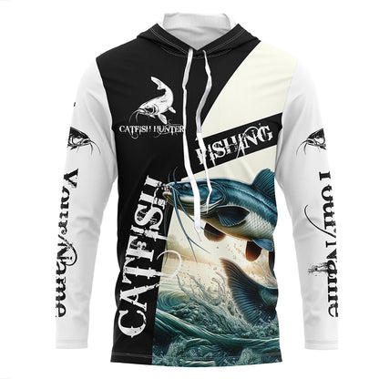 Catfish Fishing Customize Name All Over Printed Shirts Personalized Fishing Gift For Men, Women NQS383