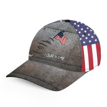 Load image into Gallery viewer, American flag golf clubs custom name patriotic golf hats for mens, women, personalized golf gifts NQS7685