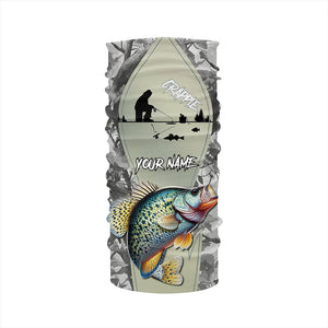 Personalized Winter camo Crappie Ice Fishing Shirts Custom Team Crappie Long Sleeve Fishing Jersey NQS9288