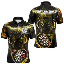 Load image into Gallery viewer, Personalized Yellow Lightning Thunder Storm Tiger Darts Shirts For Men Custom Dart Team Jerseys NQS9465