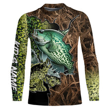 Load image into Gallery viewer, Crappie fishing camo Long Sleeve Fishing tournament shirts customize name NQS2148