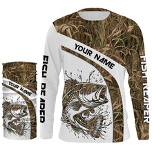 Load image into Gallery viewer, Largemouth Bass Fishing Tattoo camouflage UV protection Custom name long sleeves fishing apparel jersey NQS764