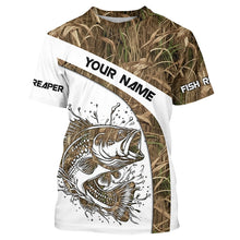 Load image into Gallery viewer, Largemouth Bass Fishing Tattoo camouflage UV protection Custom name long sleeves fishing apparel jersey NQS764