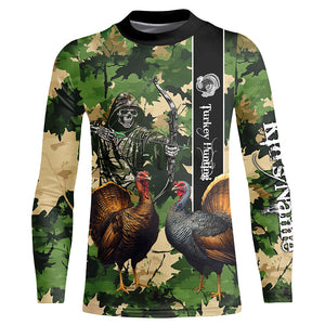 Turkey Hunting green camo Custom name 3D All over print hunting shirts NQS2271