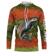 Load image into Gallery viewer, Rainbow trout scales fishing jerseys custom performance Long Sleeve tournament fishing shirts NQS6730