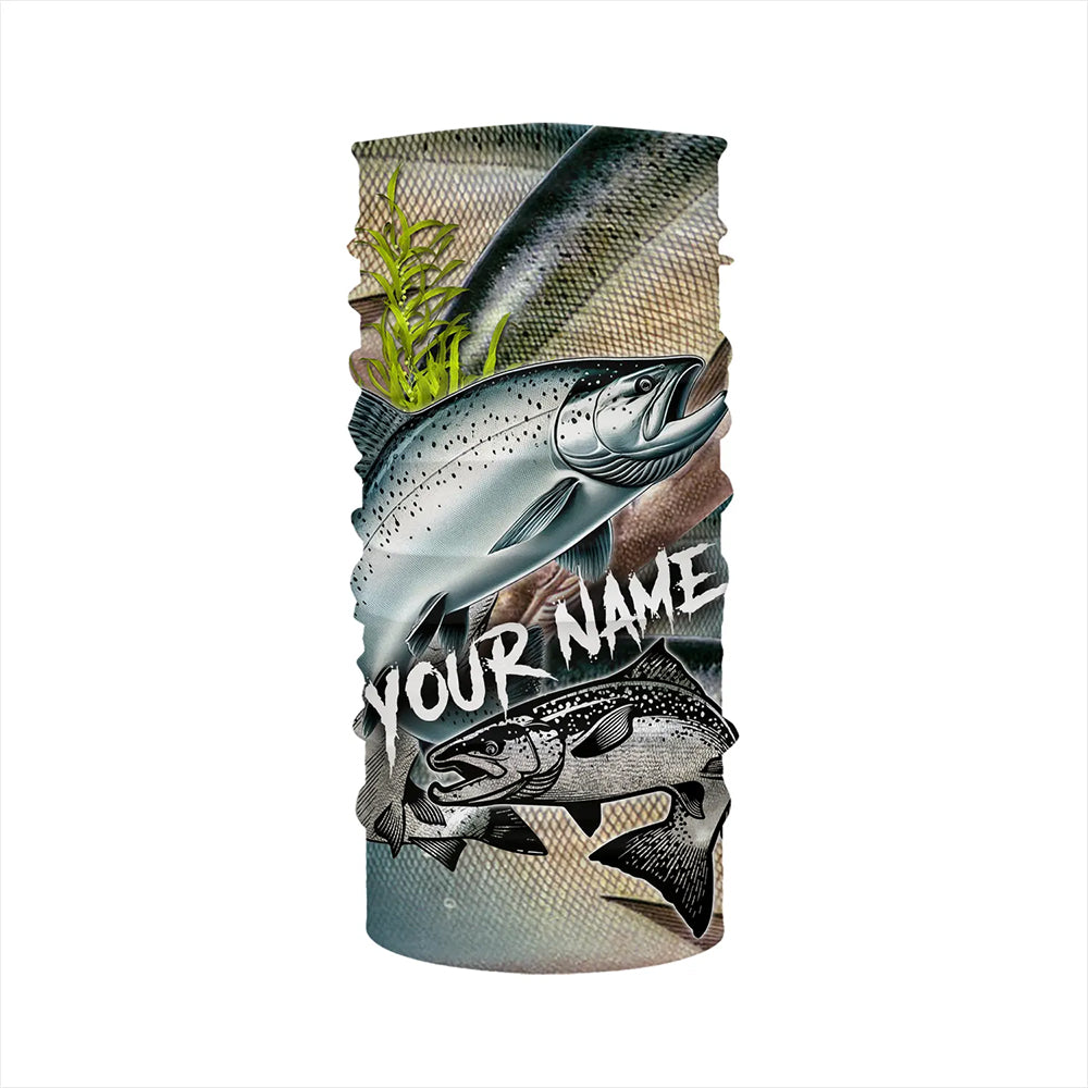 Personalized Chinook salmon Fishing jerseys, salmon scales long sleeve fishing shirts uv protection NQS3685