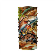 Load image into Gallery viewer, Personalized Redfish drum Fishing jerseys, redfish scales long sleeve fishing shirts uv protection NQS3687